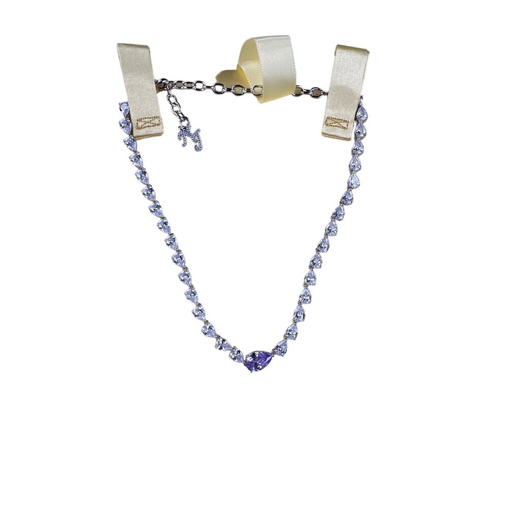Nana Jacqueline - Valentina Crystal Necklace with Purple - Picture 2 of 7